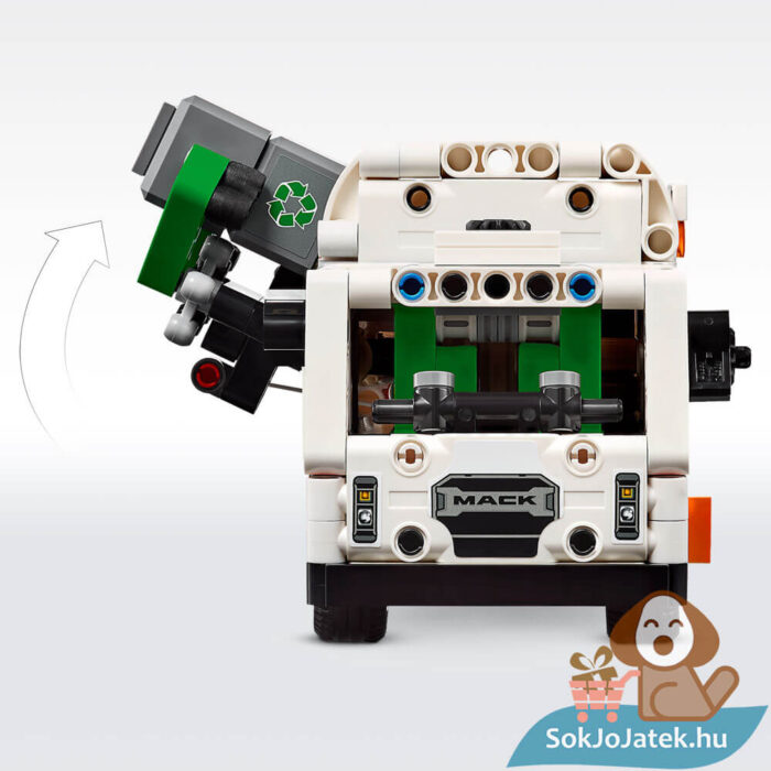 Mack LR elektromos kukásautó hátulról (Lego Technic 42167)