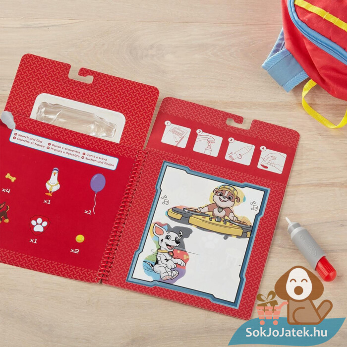 Mancs Őrjárat: Marshall rajzolás vízzel kreatív rajzoló szett kinyitva (Melissa & Doug Water Wow)