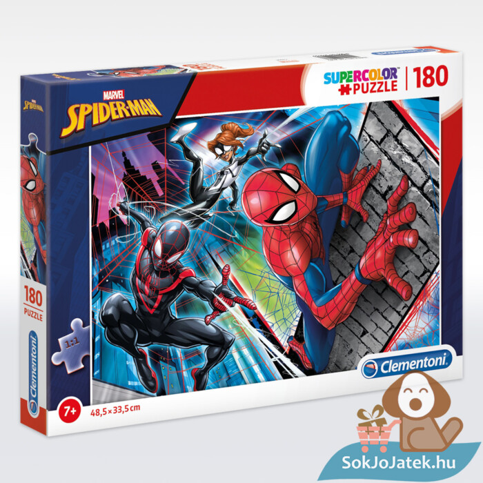 Marvel: Pókember, 180 db-os puzzle doboza (Clementoni SuperColor, Spiderman 29293)