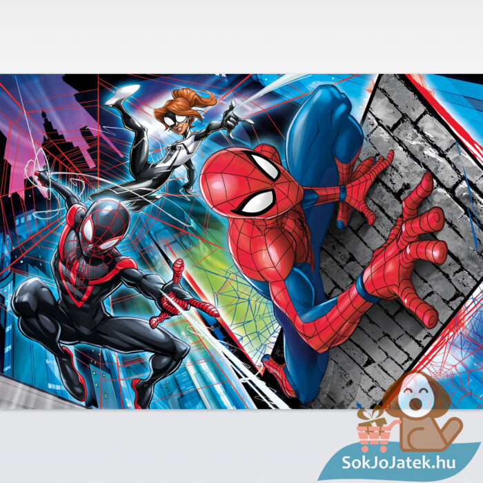 Marvel: Pókember, 180 db-os puzzle kirakott képe (Clementoni SuperColor, Spiderman 29293)