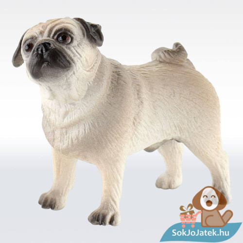 Percy, a mopsz kutya gumírozott figura (Bullyland 65425)