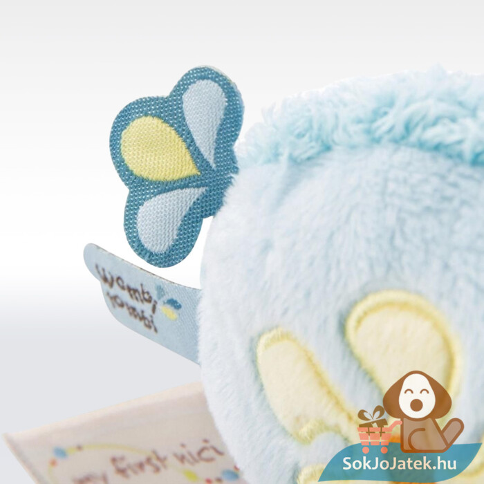 My First Nici: Manuffi zenélő plüss kék orrszarvú részlete (20 cm, Wombitombi 46579)