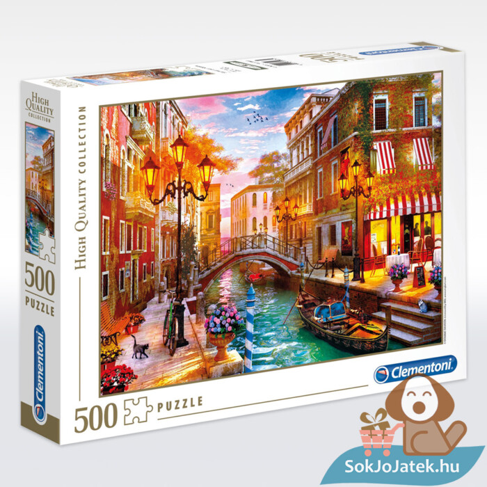 Naplemente Velencében puzzle doboza, 500 db (Clementoni 35063)