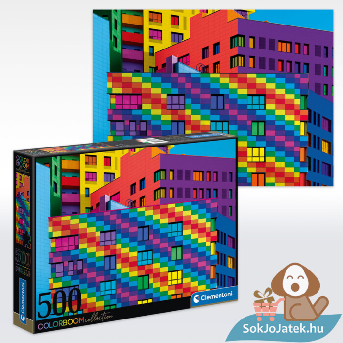 Négyzetek puzzle, 500 db (Clementoni ColorBoom Collection 35094)