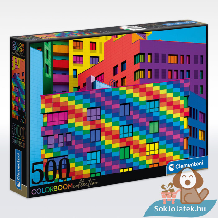 Négyzetek puzzle doboza, 500 db (Clementoni ColorBoom Collection 35094)