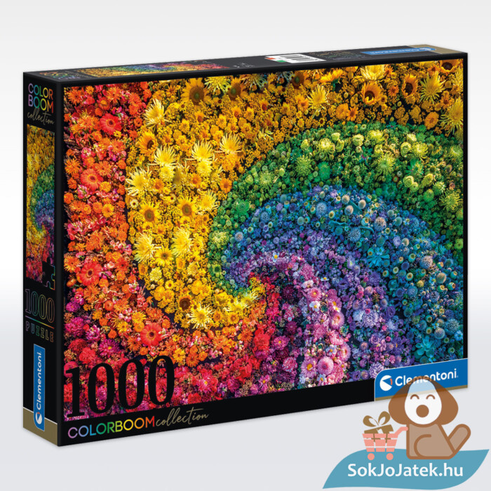 Örvény virágokból puzzle doboza, 1000 db (Clementoni ColorBoom Collection 39594)