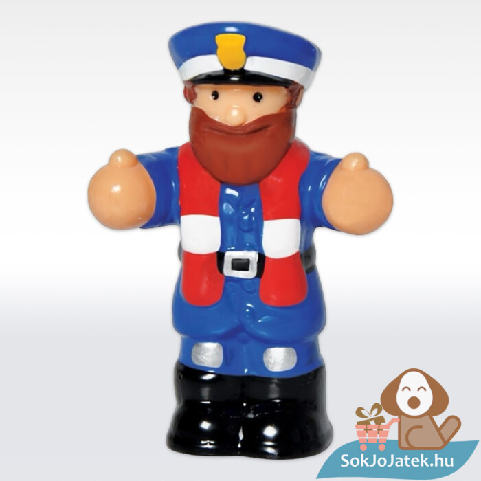 Perry, a rendőr motorcsónak fürdőjáték figurája (Wow Toys)