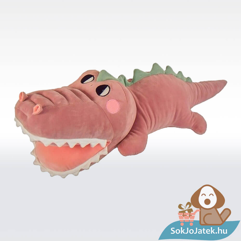Plüss krokodil, 95 cm (Rózsaszín)