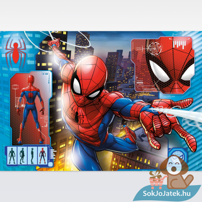 Pókember puzzle képe, 104 db (Clementoni SuperColor 27118)