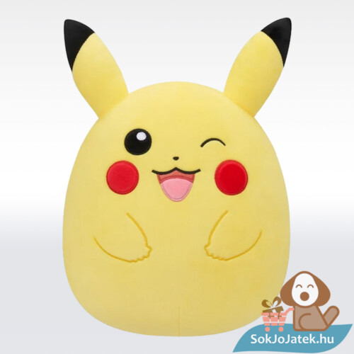 Pokémon: Óriási átölelhető párna alakú Pikachu plüss (48 cm), Squishmallows