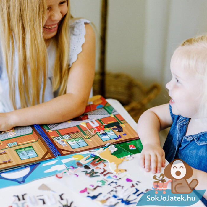 Pufi matrica: Lovas klub, kreatív foglalkoztató füzet, játék közben (Melissa & Doug, 9410)