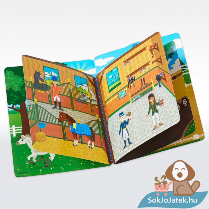 Pufi matrica: Lovas klub, kreatív foglalkoztató füzete (Melissa & Doug, 9410)