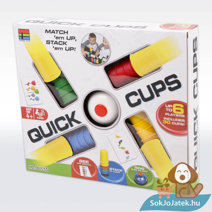 Quick Cups színes poharak társasjáték