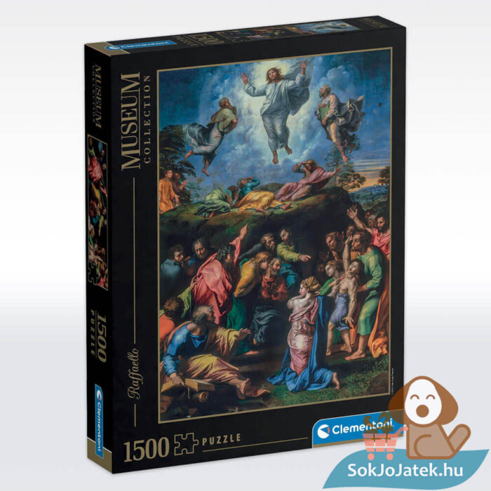 Raffaello: Az átváltozás, 1500 db-os festmény puzzle doboza (Clementoni Múzeum Kollekció)