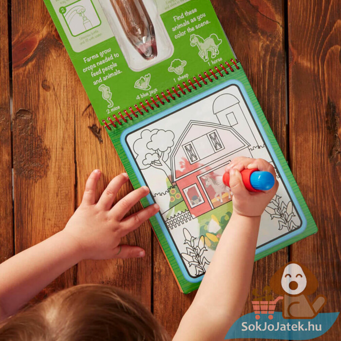 Rajzolás vízzel: A Farm állatai, játék közben (Melissa & Doug Water Wow) kreatív játék