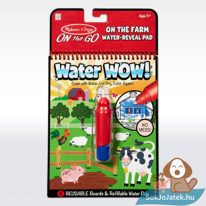 Rajzolás vízzel: A Farm állatai (Melissa & Doug Water Wow) kreatív játék