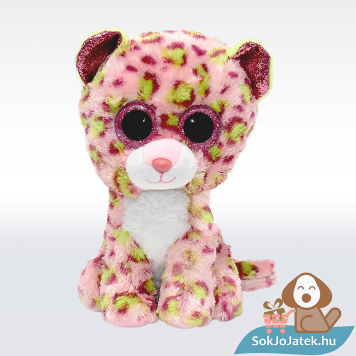 TY Beanie Boos: Lainey, a rózsaszín plüss leopárd (15 cm)