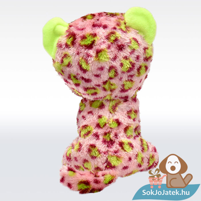 TY Beanie Boos: Lainey, a rózsaszín plüss leopárd hátulról (15 cm)