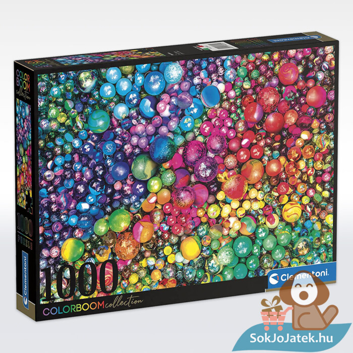 Üveggolyók (Marbles) puzzle doboza, 1000 db (Clementoni ColorBoom Collection 39650)