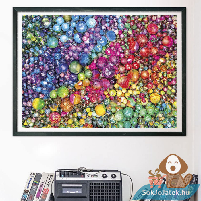 Üveggolyók (Marbles) puzzle a falon, 1000 db (Clementoni ColorBoom Collection 39650)