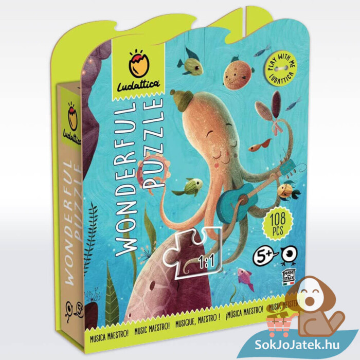 Wonderful puzzle doboza: Zenész mester kirakó, 108 db (Ludattica 71203)