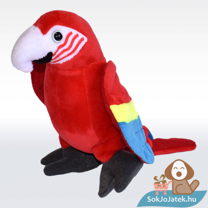 Piros papagáj plüss balról (15 cm)