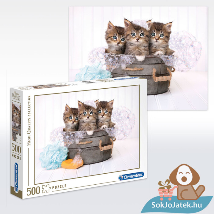 Cicamosdás puzzle, 500 db (Clementoni 35065)