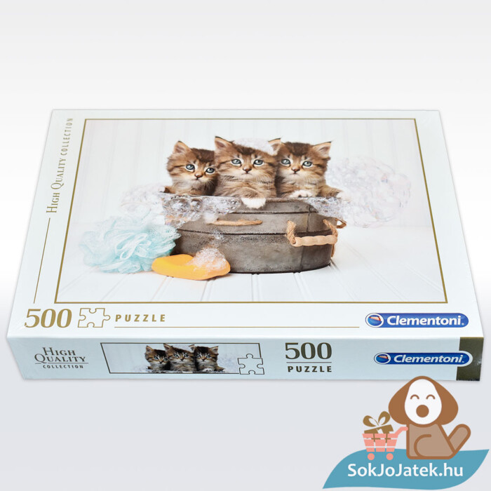 Cicamosdás puzzle képe, 500 db (Clementoni 35065)