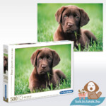Csoki színű barna kutyás puzzle, 500 db (Clementoni 35072)