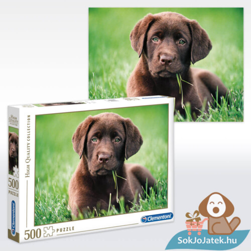Csoki színű barna kutyás puzzle, 500 db (Clementoni 35072)