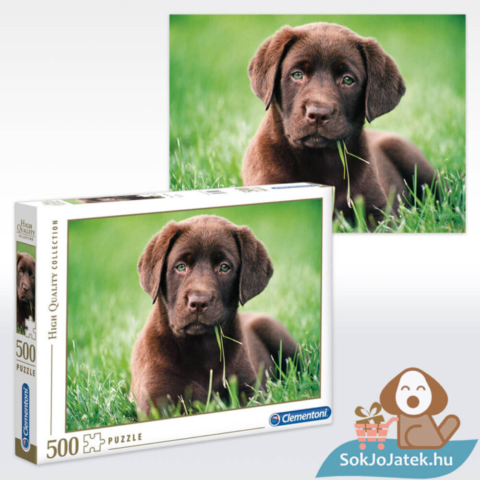 Csoki színű barna kutyás puzzle, 500 db (Clementoni 35072)