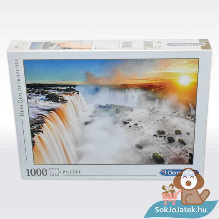 Iguazu vízesés puzzle doboza előről, 1000 db (Clementoni 39385)