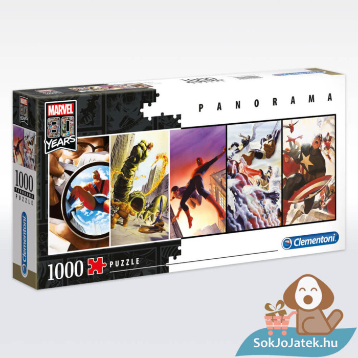 Marvel panoráma puzzle doboza: 80 éves jubíleumi kiadás, 1000 db (Clementoni 39546)