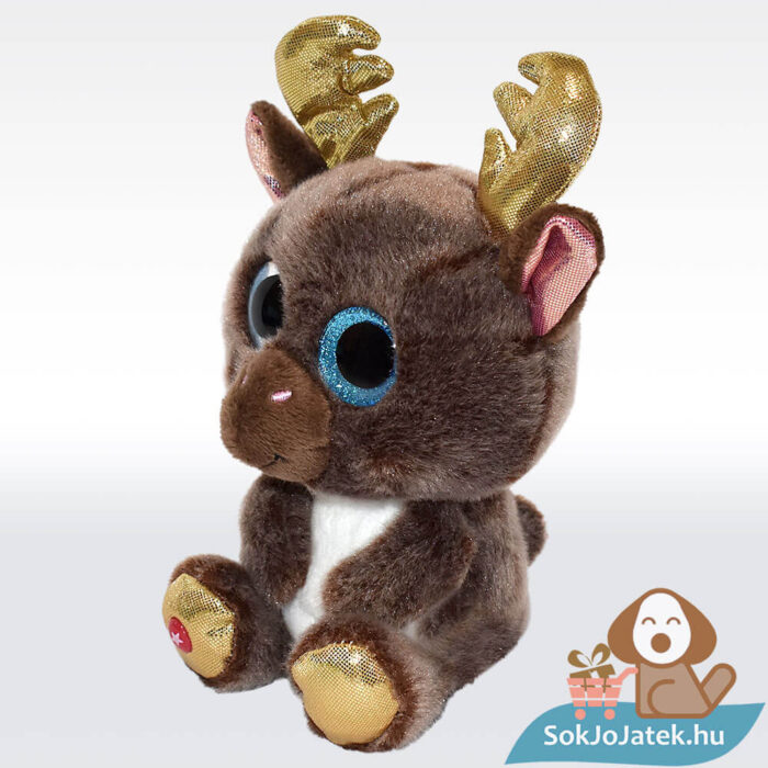 Nici: Cocoa-Fee csillogó szemű karácsonyi plüss rénszarvas balról, 15 cm (Glubschis)