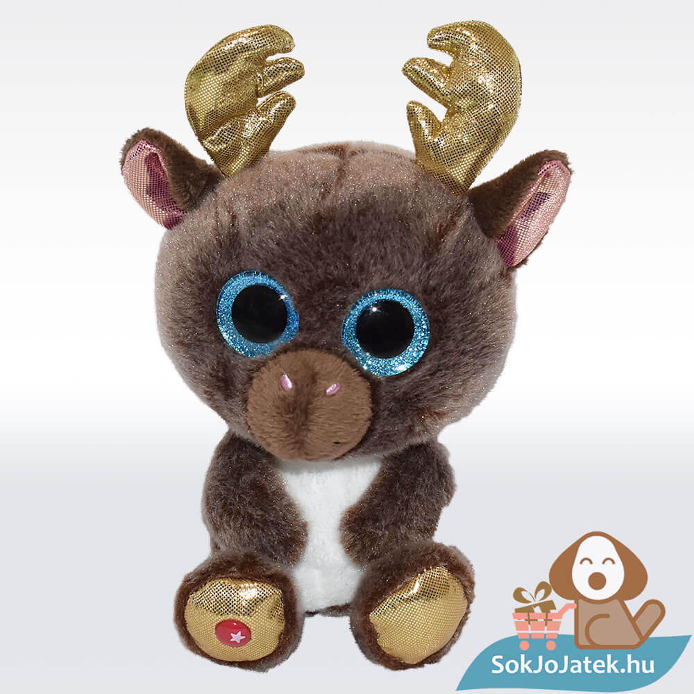 Nici: Cocoa-Fee csillogó szemű karácsonyi plüss rénszarvas, 15 cm (Glubschis)