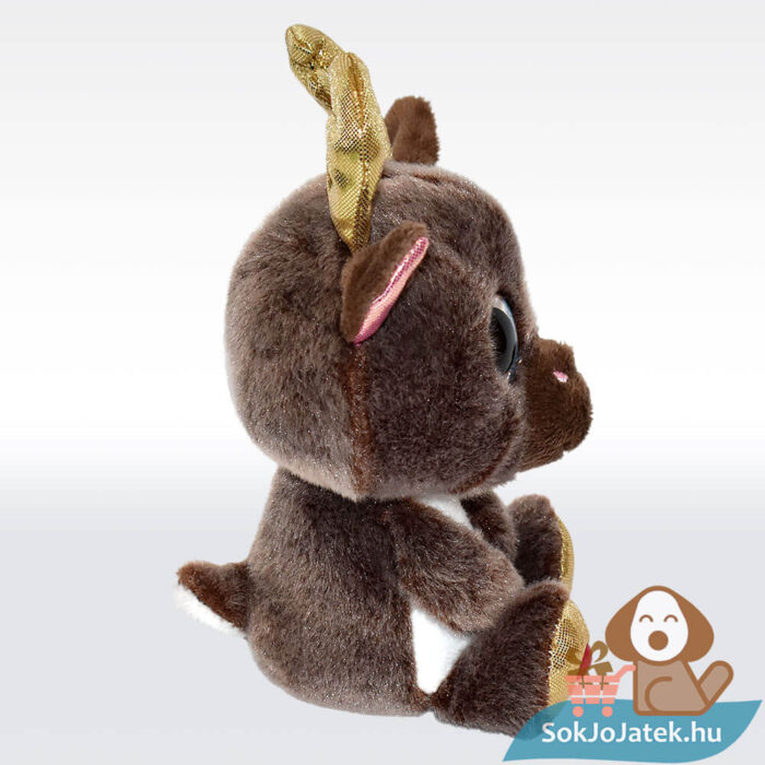 Nici: Cocoa-Fee csillogó szemű karácsonyi plüss rénszarvas oldalról, 15 cm (Glubschis)
