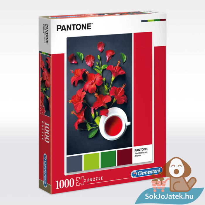Pantone 186: Hibiszkusz tea puzzle doboza, 1000 db (Clementoni 39494)