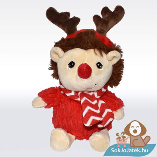 Plüss süni karácsonyi rénszarvas ruhában, 20 cm (Keel Toys)
