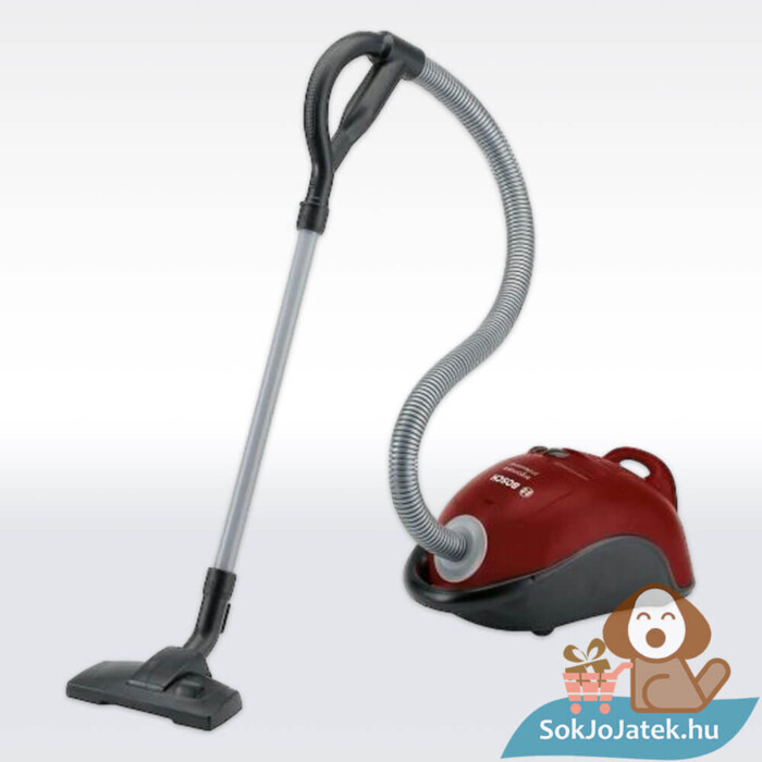 Szerepjáték: Bosch Mini bordó-fekete porszívó szívó- és hangfunkcióval (Klein)