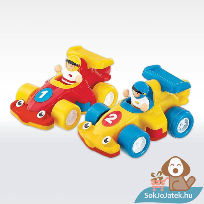 Turbó lendkerekes versenyautók kicsomagolva (2 db) valósághű motorhanggal (Wow Toys)
