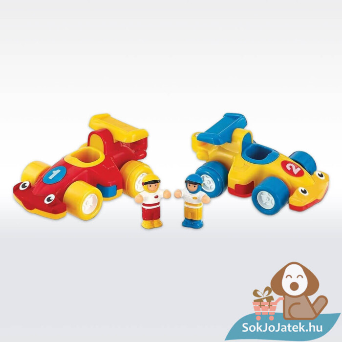 Turbó lendkerekes versenyautók tartalma (2 db) valósághű motorhanggal (Wow Toys)