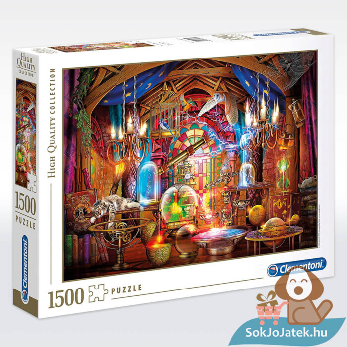 Varázslók műhelye puzzle doboza, 1500 db (Clementoni 31813)