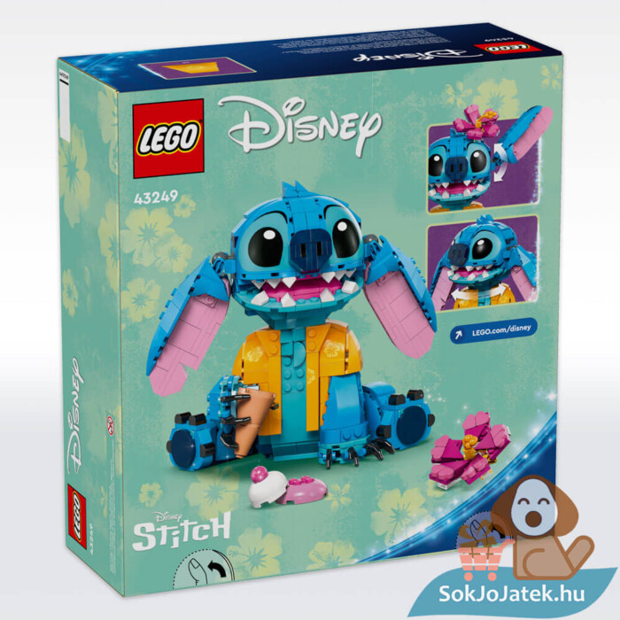Lilo és Stitch: Stitch Lego, 20 cm-es, 730 darabos doboza (Disney Classic 43249)