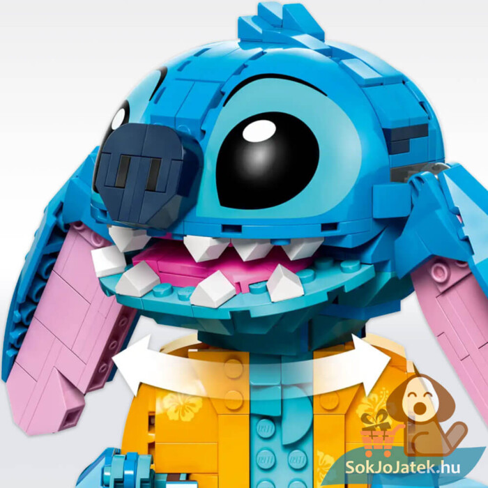 Lilo és Stitch: Stitch Lego, 20 cm-es, 730 darabos forgatható feje (Disney Classic 43249)