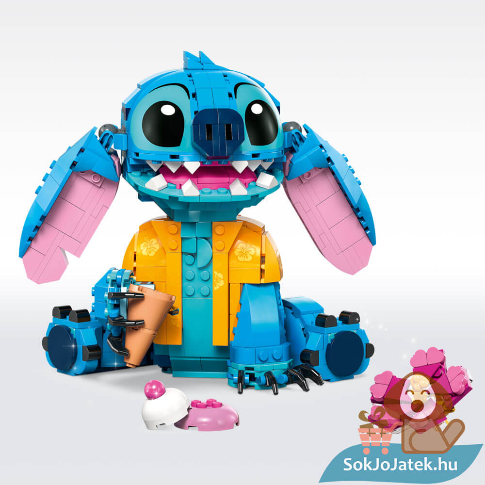 Lilo és Stitch: Stitch Lego, 20 cm-es, 730 darabos megépítve (Disney Classic 43249)