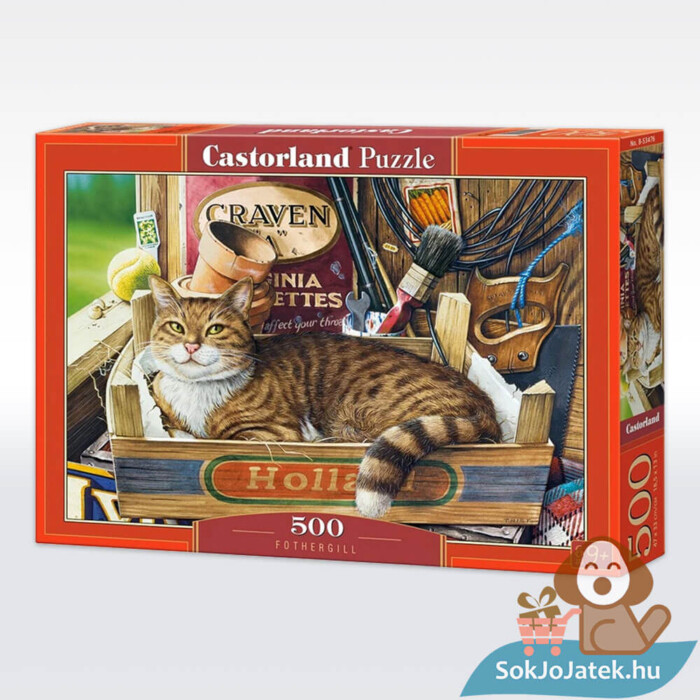Macska a ládában puzzle doboza, 500 db-os (Castorland, Fothergill, B-53476)