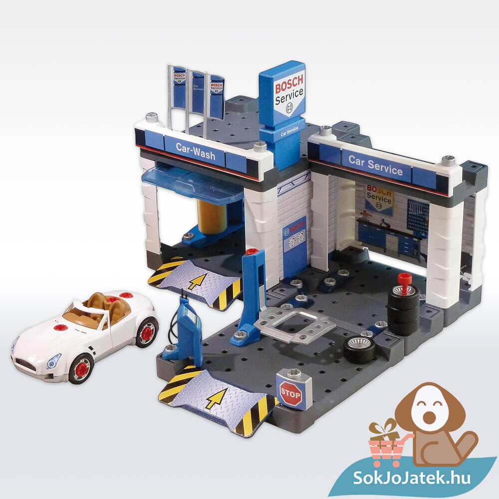 Bosch Service játék szerelőműhely autómosóval (Klein 8647)