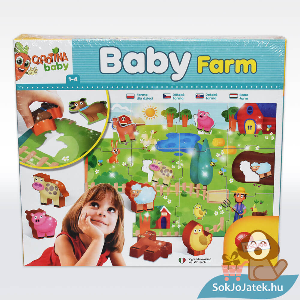 Carotina Baby: Baba farm puzzle, 3D állatokkal