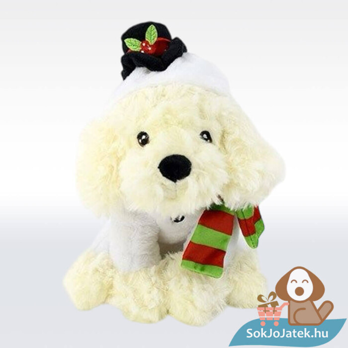 Cockapoo karácsonyi plüss kutya hóember ruhában, 20 cm (Keel Toys)