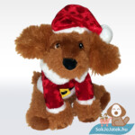 Cockapoo plüss kutya télapó ruhában, 20 cm (Keel Toys)